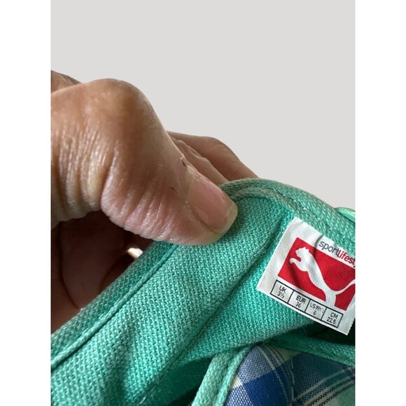 Women's Plaid Puma Slip on Sneakers Shoes, Size 6 Eur 36 Sku 2542 - Picture 9 of 10